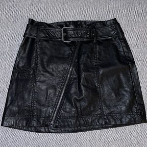 Free People Leather Skirt